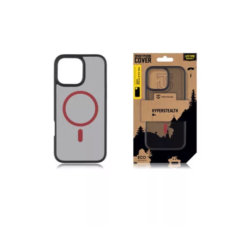 Tactical MagForce Hyperstealth 2.0 Apple iPhone 16 Pro Max MagSafe kompatibilis tok, fekete/piros