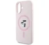 Karl Lagerfeld Silicone KC Heads Ring Apple iPhone 16 hátlap tok, rózsaszín KLHMP16SSCMKCRHP