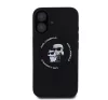 Karl Lagerfeld Liquid Silicone Karl and Choupette MagSafe Apple iPhone 16 Plus hátlap tok, fekete