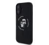 Karl Lagerfeld Liquid Silicone Karl and Choupette MagSafe Apple iPhone 16 Plus hátlap tok, fekete