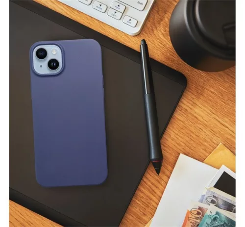 Matt Apple iPhone 16 Plus szilikon tok, kék