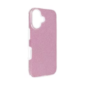 Apple iPhone 16 csillámos hátlap tok, rózsaszín