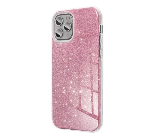 Apple iPhone 16 csillámos hátlap tok, rózsaszín