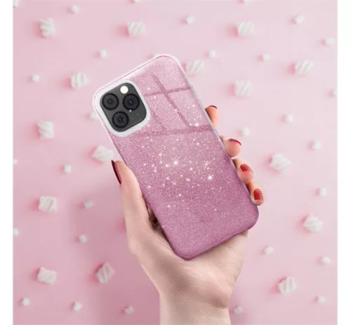 Apple iPhone 16 Plus csillámos hátlap tok, rózsaszín