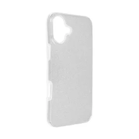 Apple iPhone 16 Plus csillámos hátlap tok, ezüst