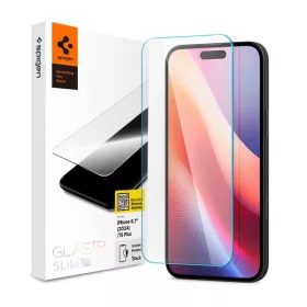   Spigen Glas.tR SLIM HD Apple iPhone 16 Plus / iPhone 15 PlusTempered kijelzővédő fólia (1db) AGL06890