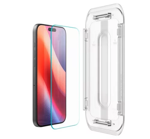Spigen Glas.tR EZ Fit Apple iPhone 16 Pro Max / 17 Pro Max, tempered kijelzővédő fólia felhelyező kerettel (2db) AGL07907