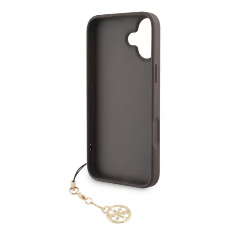 Guess 4G Charm Apple iPhone 16 Plus Tone on Tone hátlap tok, barna