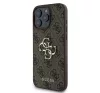 Guess PU 4G Metal Logo Apple iPhone 16 Pro hátlap tok, barna