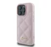 Guess PU Leather Quilted Apple iPhone 16 Pro hátlap tok, rózsaszín