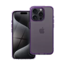   Matrix Apple iPhone 15 Pro hátlap tok kameravédő peremmel, lila