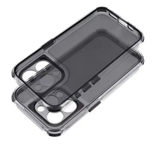 Matrix Apple iPhone 15 Pro Max hátlap tok kameravédő peremmel, fekete