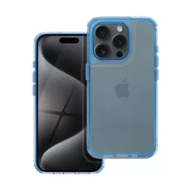   Matrix Apple iPhone 15 Pro Max hátlap tok kameravédő peremmel, kék