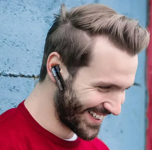 Bluetooth fülhallgató, v5.0, Hoco E57 Essential, fekete