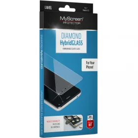   Samsung Galaxy A52 / A52 5G / A52s 5G SM-A525F / A526B / A528B, Kijelzővédő fólia, ütésálló fólia, MyScreen Protector, Hybridglass, Tempered Glass (edzett üveg), Clear, 1 db / csomag