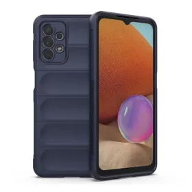   Samsung Galaxy A32 5G SM-A326B, Szilikon tok, közepesen ütésálló, 3D minta, sötétkék