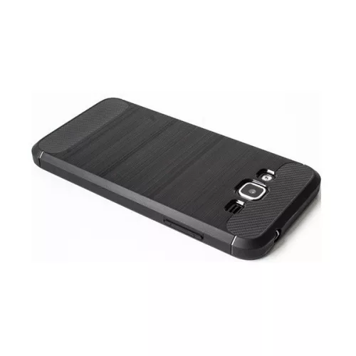 Motorola Edge 40 Pro, Szilikon tok, közepesen ütésálló, szálcsiszolt, karbon minta, fekete