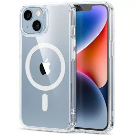   Apple iPhone 13 / 14, Szilikon tok, közepesen ütésálló, légpárnás sarok, Magsafe kompatibilis, ESR Classic Hybrid HaloLock, átlátszó