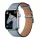 Apple Watch 1-6, SE, SE (2022), SE (2025) (38 / 40 mm) / Watch 7-8 (41 mm), bőr pótszíj, állítható, Hoco WA17, szürke