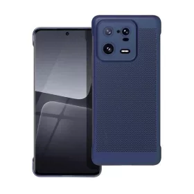   Xiaomi 13 Pro, Műanyag hátlap védőtok, légáteresztő, lyukacsos minta, Breezy, sötétkék
