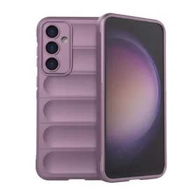   Samsung Galaxy S23 FE SM-S711, Szilikon tok, közepesen ütésálló, 3D minta, lila