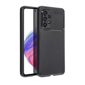   Samsung Galaxy S24 SM-S921, Szilikon tok, közepesen ütésálló, légpárnás sarok, karbon minta, fekete