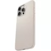 Apple iPhone 15 Pro Max, Szilikon tok, Spigen Liquid Air, háromszög minta, bézs