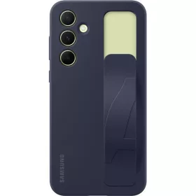   Samsung Galaxy A55 5G SM-A556B, Szilikon tok, matt, beépített szíj, sötétkék, gyári