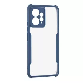   Xiaomi Redmi Note 12 4G, Szilikon tok, közepesen ütésálló, légpárnás sarok, akril hátlap, Anti-Drop Case, átlátszó/sötétkék