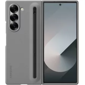   Samsung Galaxy Z Fold6 SM-F956B, Műanyag hátlap védőtok, ultravékony, Ceruza tartó, szürke, gyári