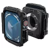 Apple Watch 10-11 (42 mm), Szilikon védőkeret, ütésálló, szíj nélkül, Spigen Rugged Armor, fekete