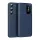 Samsung Galaxy S22 5G SM-S901, Oldalra nyíló tok, hívás mutatóval, kártyatartóval, Smart View Cover, sötétkék