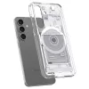 Samsung Galaxy S25 SM-S931, Műanyag hátlap védőtok + szilikon keret, Magsafe töltővel kompatibilis, Telefon belső minta, Spigen Ultra Hybrid Zero One Mag, átlátszó/fehér