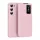 Samsung Galaxy A55 5G SM-A556B, Oldalra nyíló tok, hívás mutatóval, kártyatartóval, Smart View Cover, rózsaszín