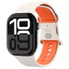 Apple Watch 4-6, SE, SE (2022), SE (2025) (38 / 40 mm) / Watch 7-9 (41 mm) / Watch 10-11 (42 mm), szilikon pótszíj, állítható, Spigen Nano Pop, bézs/narancs