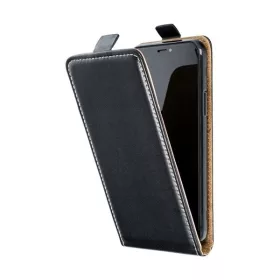   Samsung Galaxy S25 FE SM-S731, Forcell lenyitható bőrtok, Slim Flexi, felfelé nyíló - kinyitható, fekete