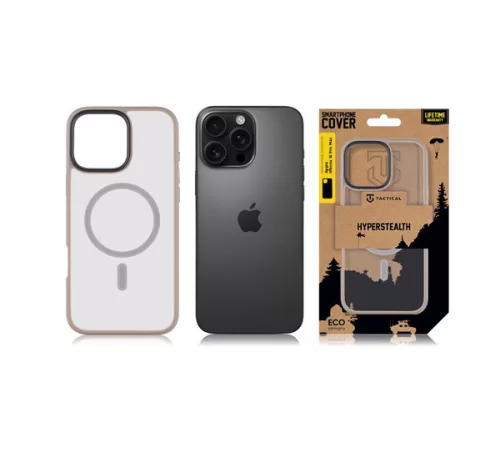 Tactical MagForce Hyperstealth Apple iPhone 16 Pro Max MagSafe hátlap tok, áttetsző/világosszürke