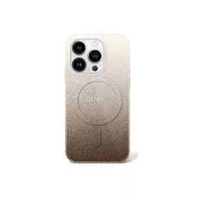   Guess IML Glitter Gradient iPhone 16 Pro MagSafe kemény hátlap tok, barna GUHMP16LHGRCELW
