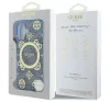 Guess IML Peony On 4G Background iPhone 16 MagSafe kemény hátlap tok, kék GUHMP16SH4PYEEB
