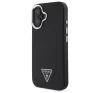 Guess Grained Triangle iPhone 16 MagSafe kemény hátlap tok, fekete GUHMP16SPGTSPSK