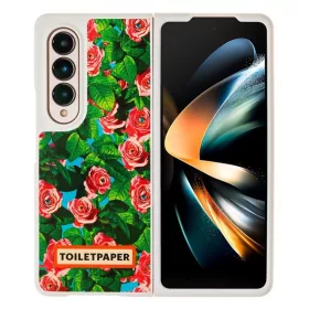   Samsung Galaxy Z fold4 Toiletpaper rózsa mintás gyári tok, zöld (GP-FPF936AMBRY)