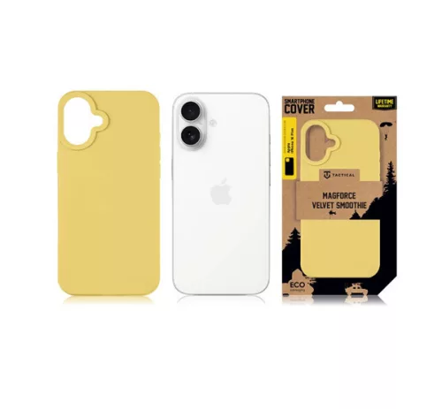 Tactical MagForce Velvet Smoothie Apple iPhone 16 Plus MagSafe tok, Banana, sárga