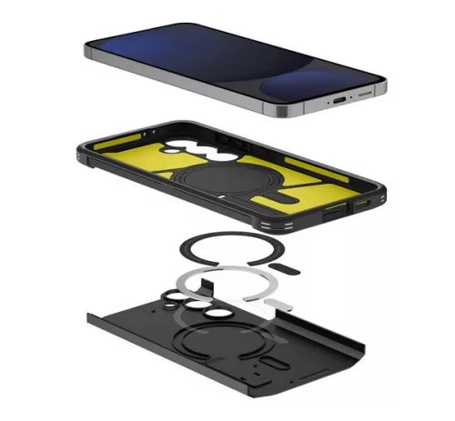 Spigen Tough Armor MagFit Samsung Galaxy S24 FE tok, MagSafe, Black, fekete