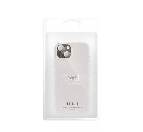 Clear 2mm iPhone 16 Pro csillámos szilikon tok, átlátszó