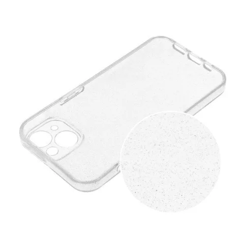 Clear 2mm iPhone 16 Pro csillámos szilikon tok, átlátszó