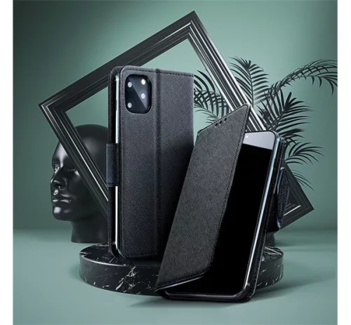 Fancy Motorola Moto G75 flip tok, fekete