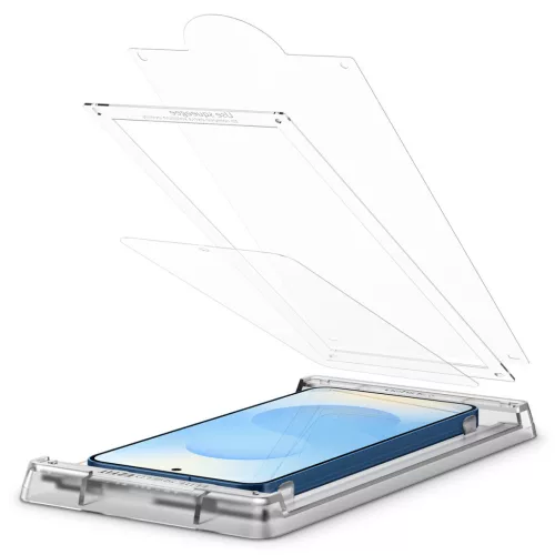 Spigen EliteShield EZ Fit HD Samsung Galaxy S25+ kijelzővédő fólia felhelyező kerettel (1db)