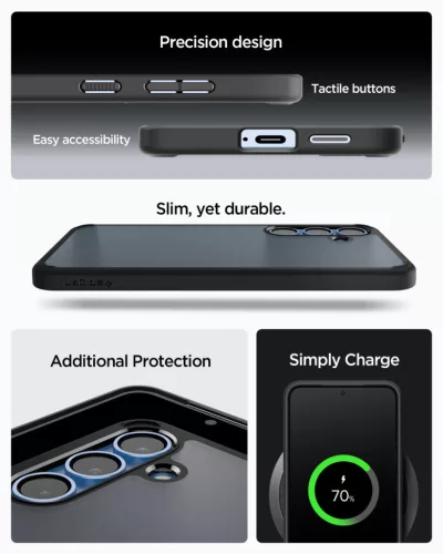 Spigen Ultra Hybrid Samsung Galaxy S25+ tok, Frost Black, fekete