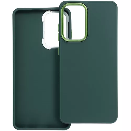 Frame Samsung Galaxy S25 közepesen ütésálló tok kameravédő kerettel, zöld