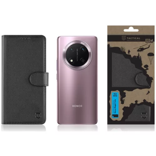Tactical Field Notes Honor Magic 7 Lite flip/oldalra nyíló tok, fekete